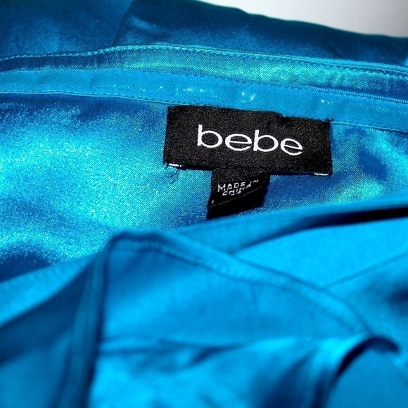 Bebe Silk Dress Sky Blue Unworn, New, XS - Picture 7 of 9